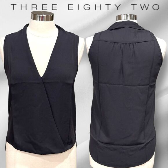 THREE EIGHTY TWO Women’s Monroe Surplice Top in the Size XSmall in Gunmetal Grey - Picture 1 of 10